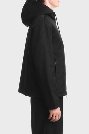 Emporio Armani Logolu Relaxed Fit Kapüşonlu Suya Dayanıklı Ceket Erkek CEKET EM006736 AF29202 FC368 SİYAH