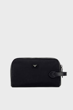 Emporio Armani Logolu Tek Saplı Çanta Erkek ÇANTA EM007035 AF28742 UC001 SİYAH