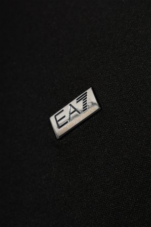 EA7 Logolu Regular Fit Düğmeli Polo Yaka T Shirt Erkek POLO 7M002097 AF13862 UC001 SİYAH