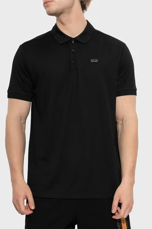 EA7 Logolu Regular Fit Düğmeli Polo Yaka T Shirt Erkek POLO 7M002097 AF13862 UC001 SİYAH