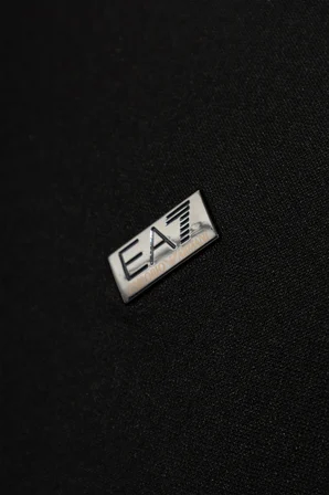 EA7 Logolu Regular Fit Düğmeli Polo Yaka T Shirt Erkek POLO 7M002097 AF13862 UC001 SİYAH