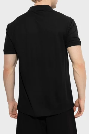 EA7 Logolu Regular Fit Düğmeli Polo Yaka T Shirt Erkek POLO 7M002097 AF13862 UC001 SİYAH