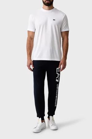 EA7 Logolu Regular Fit Bisiklet Yaka T Shirt Erkek T SHİRT 7M002096 AF13862 U0002 BEYAZ