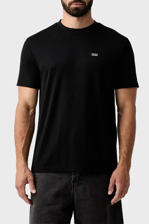 EA7 Logolu Regular Fit Bisiklet Yaka T Shirt Erkek T SHİRT 7M002096 AF13862 UC001 SİYAH