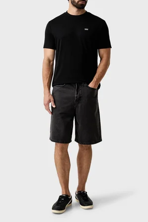 EA7 Logolu Regular Fit Bisiklet Yaka T Shirt Erkek T SHİRT 7M002096 AF13862 UC001 SİYAH