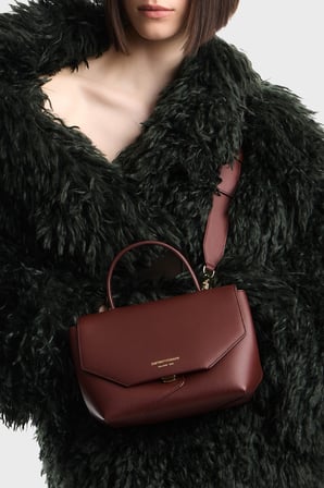 Emporio Armani Logolu Çıkarılabilir Askılı Çanta Kadın ÇANTA EW005672 AF29459 U6017 BORDO