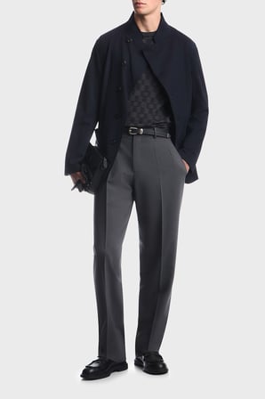 Emporio Armani Saf Yün Yuvarlak Yaka Kazak Erkek KAZAK EM006276 AF29848 FB004 LACİVERT