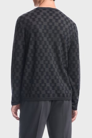 Emporio Armani Saf Yün Yuvarlak Yaka Kazak Erkek KAZAK EM006276 AF29848 FB004 LACİVERT