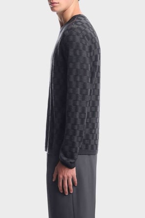 Emporio Armani Saf Yün Yuvarlak Yaka Kazak Erkek KAZAK EM006276 AF29848 FB004 LACİVERT