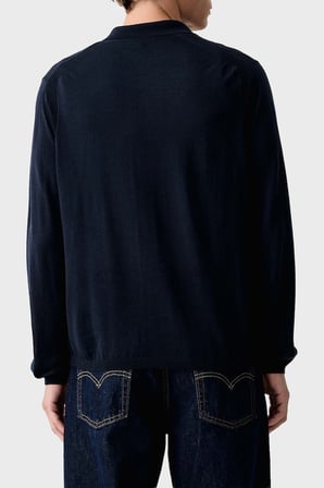 Emporio Armani Yünlü Fermuarlı Polo Yaka Kazak Erkek POLO YAKA KAZAK EM006293 AF29815 UB097 LACİVERT