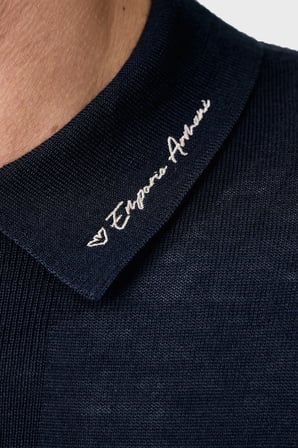 Emporio Armani Yünlü Fermuarlı Polo Yaka Kazak Erkek POLO YAKA KAZAK EM006293 AF29815 UB097 LACİVERT