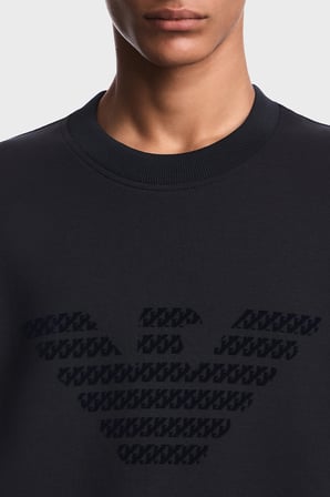 Emporio Armani Kadife Logolu Regular Fit Bisiklet Yaka Sweat Erkek SWEAT EM006841 AF10013 MB845 LACİVERT