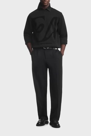 Emporio Armani Kadife Logolu Regular Fit Bisiklet Yaka Sweat Erkek SWEAT EM006841 AF10013 MC722 SİYAH