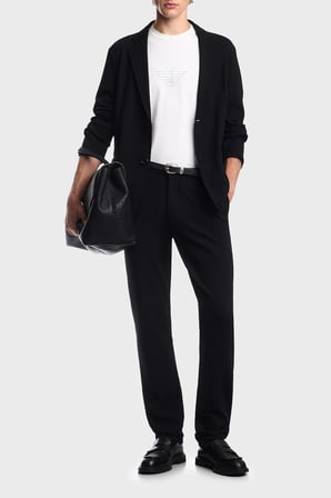 Emporio Armani Normal Bel Düz Paça Jarse Pike Pantolon Erkek PANTOLON EM001761 TE22904 UC001 SİYAH