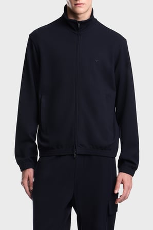 Emporio Armani Logolu Dik Yaka Tam Fermuarlı Sweat Erkek SWEAT EM006320 AF27655 UB118 LACİVERT