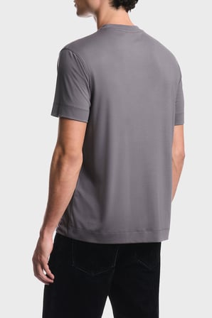 Emporio Armani Logolu Yuvarlak Yaka T Shirt Erkek T SHİRT EM007357 AF13721 U8092 FÜME