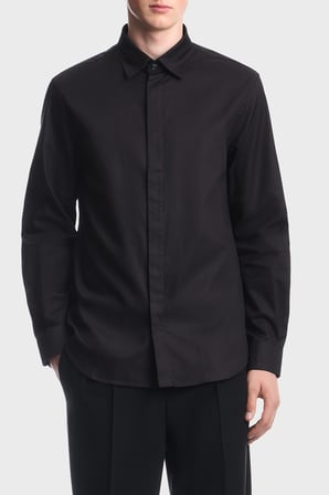 Emporio Armani %100 Pamuk Düğmeli Gömlek Erkek GÖMLEK EM006704 AF18123 FB058 MAVİ