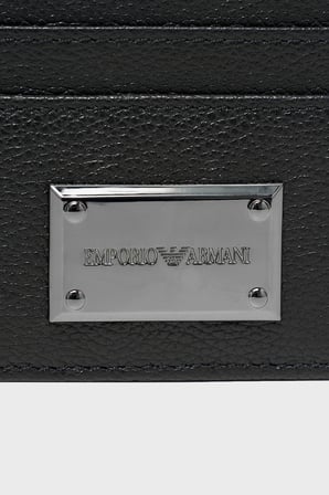 Emporio Armani Deri Logolu Kartlık Erkek KARTLIK EM007046 AF13788 UC001 SİYAH