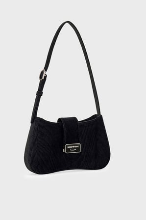 Emporio Armani Ayarlanabilir Askılı Kadife Çanta Kadın ÇANTA EW001778 AF28100 UC001 SİYAH