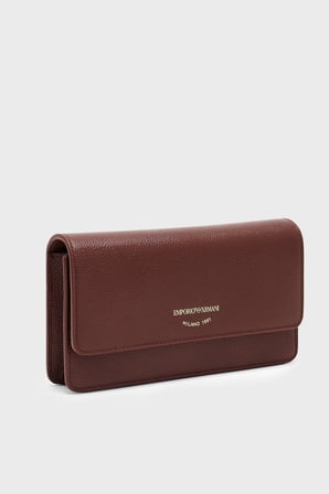 Emporio Armani Deri Logolu Zincir Askılı Çanta Kadın ÇANTA EW003036 AF19568 U6017 BORDO