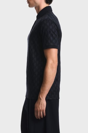 Emporio Armani Tamamı Logolu Pamuklu Regular Fit Polo Erkek POLO EM007339 AF10017 FB569 LACİVERT