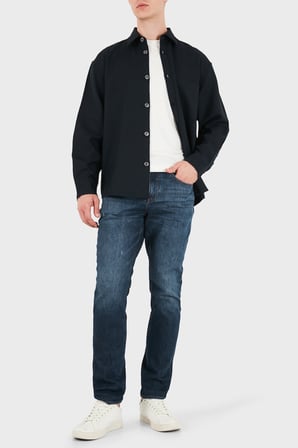 Emporio Armani % 100 Yün Regular Fit Klasik Yaka Gömlek Erkek GÖMLEK EM006535 AF27877 UB118 LACİVERT