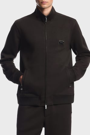 Emporio Armani Modal Kumaş Dik Yaka Fermuarlı Sweat Erkek SWEAT EM006821 AF17545 U6030 KOYU KAHVE