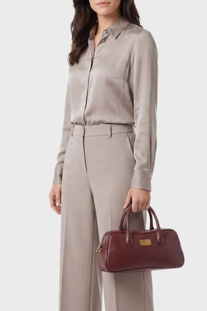 Emporio Armani Logolu Çıkarılabilir Askılı Çanta Kadın ÇANTA EW003824 AF32959 U6002 BORDO