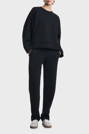 Emporio Armani Logolu Cepli Düz Paça Pantolon Kadın PANTOLON EW004728 AF25831 MB136 LACİVERT