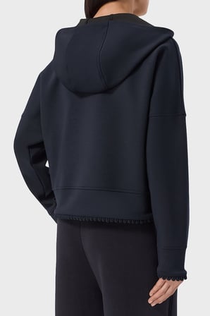 Emporio Armani Logolu Relaxed Fit Kapüşonlu Ceket Kadın CEKET EW004729 AF25831 MB136 LACİVERT