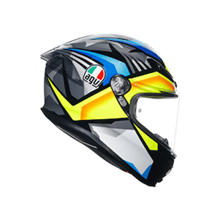 AGV KASK K6 S MPLK JOAN BLACK BLUE YELLOW