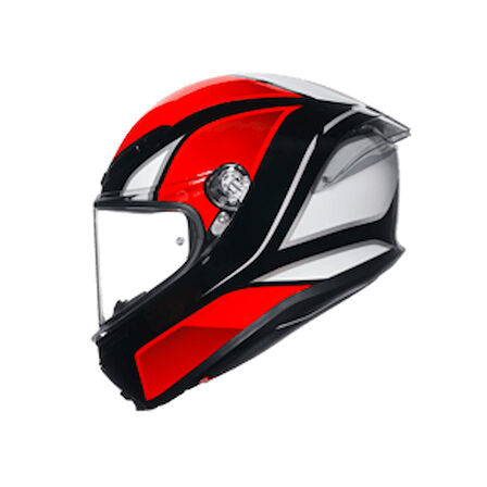 AGV KASK K6 S HYPHEN BLACK RED WHITE