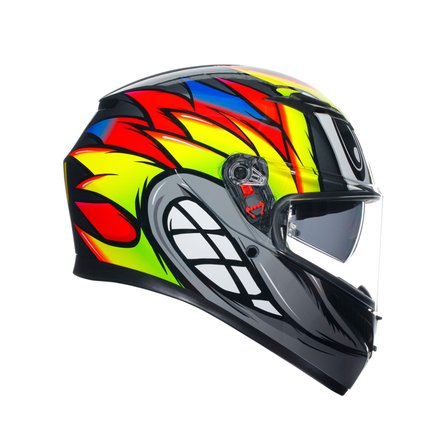 Agv K3 Kapalı Kask Bırdy 2.0 Gri-sarı-kırmızı X-LARGE