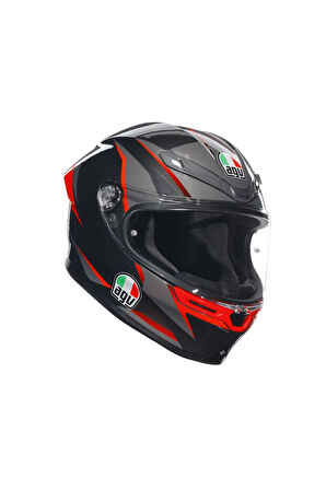 AGV KASK/K6 S MPLK SLASHCUT BLK GREY RED