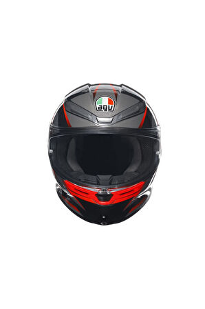 AGV KASK/K6 S MPLK SLASHCUT BLK GREY RED