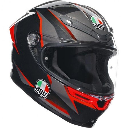 Agv K6 S Kapalı Kask Slashcut Siyah-gri-kırmızı X-LARGE