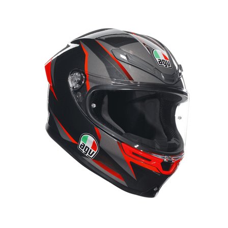 AGV K6 S SLASHCUT - BLACK / GREY / RED