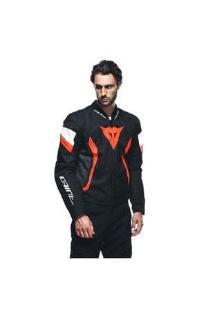 DAINESE CEKET/AVRO 5 TEX JACKET BLACK/RED-FLUO/WHİTE