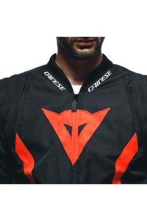 DAINESE CEKET/AVRO 5 TEX JACKET BLACK/RED-FLUO/WHİTE