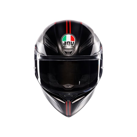 AGV K1 S LAP KAPALI KASK MAT SİYAH-GRİ-KIRMIZI SMALL