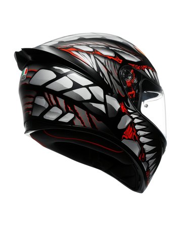 AGV K1 S LYZARD MATT - BLACK / GREY / RED