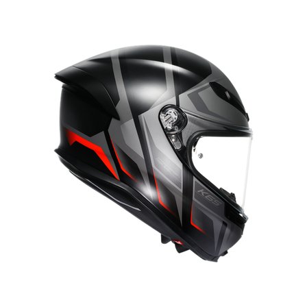 AGV KASK/K6 S MPLK KARVE MATT BLACK GREY RED