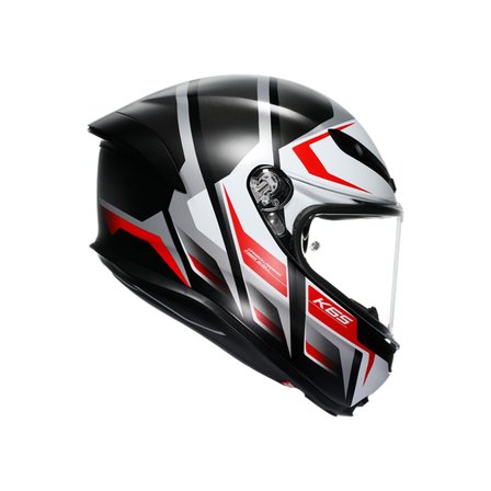 AGV KASK/K6 S MPLK KARVE MATT BLACK WHİTE RED