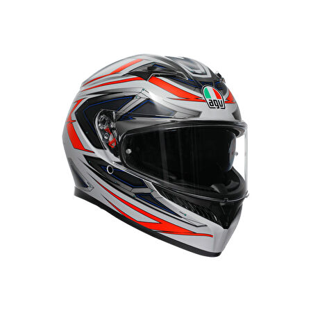 Agv K3 E2206 Space Matt White Red Fluo Kapalı Kask