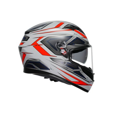 AGV KASK/K3 MPLK SPACE MATT WHITE RED FLUO  CONFİGURATİON