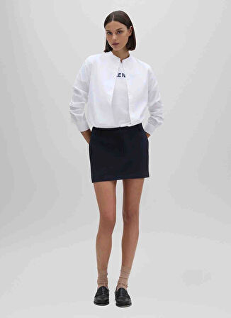 Aspesi Yuvarlak Yaka Baskılı Beyaz Kadın T-Shirt Z Z035 A335
