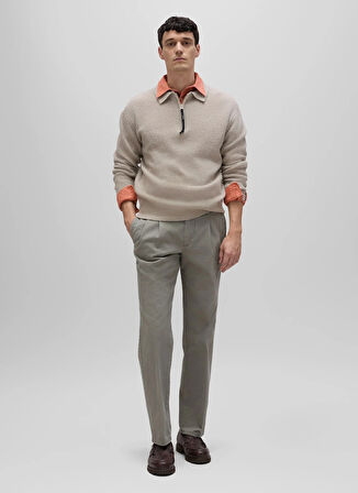 Aspesi Polo Yaka Slim Fit Bej Erkek Kazak Q M171 5623
