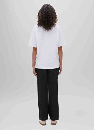 Aspesi Yuvarlak Yaka Baskılı Beyaz Kadın T-Shirt Z ZY04 V070