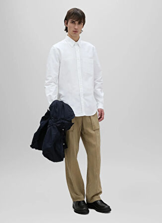 Aspesi Regular Fit Gömlek Yaka Beyaz Erkek Gömlek A CE13 B032