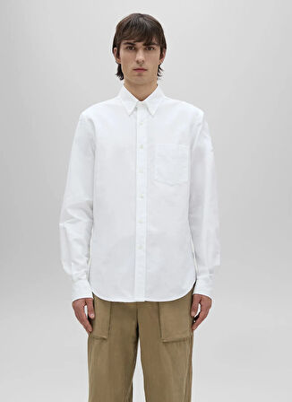 Aspesi Regular Fit Gömlek Yaka Beyaz Erkek Gömlek A CE13 B032